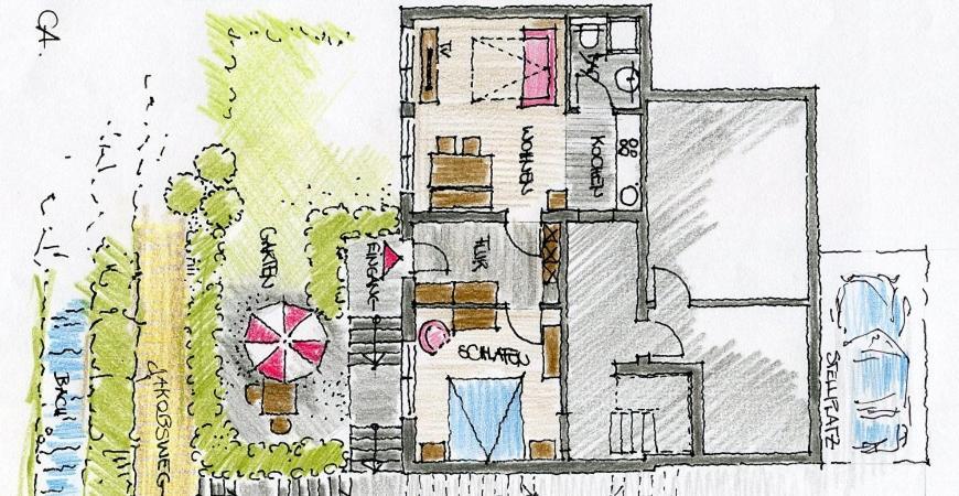 Ferienwohnung Am Bach クロイツリンゲン エクステリア 写真